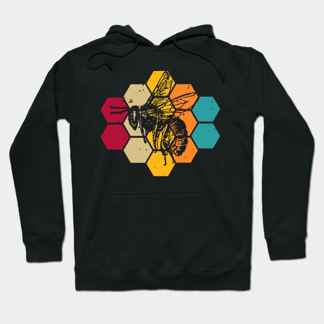 Bee Retro look Hoodie by MaikaeferDesign